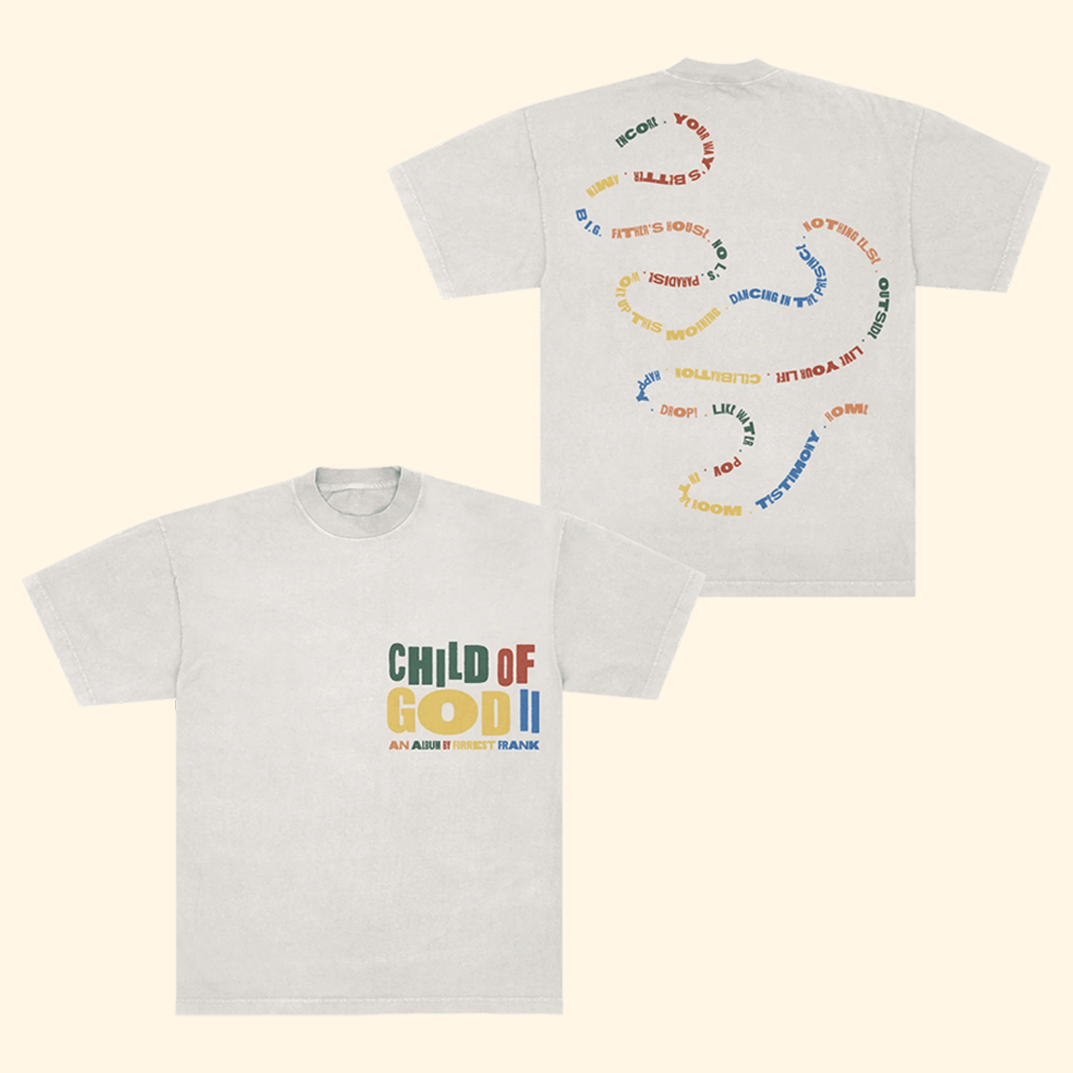 Forrest Frank Tour Merch Child Of God II Tracklist Natural T-Shirt Forrest Frank Merch Fans Gift