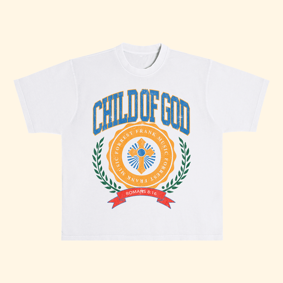 Forrest Frank Tour Merch Child Of God Shirt Forrest Frank Merch COG Crest White T-Shirt