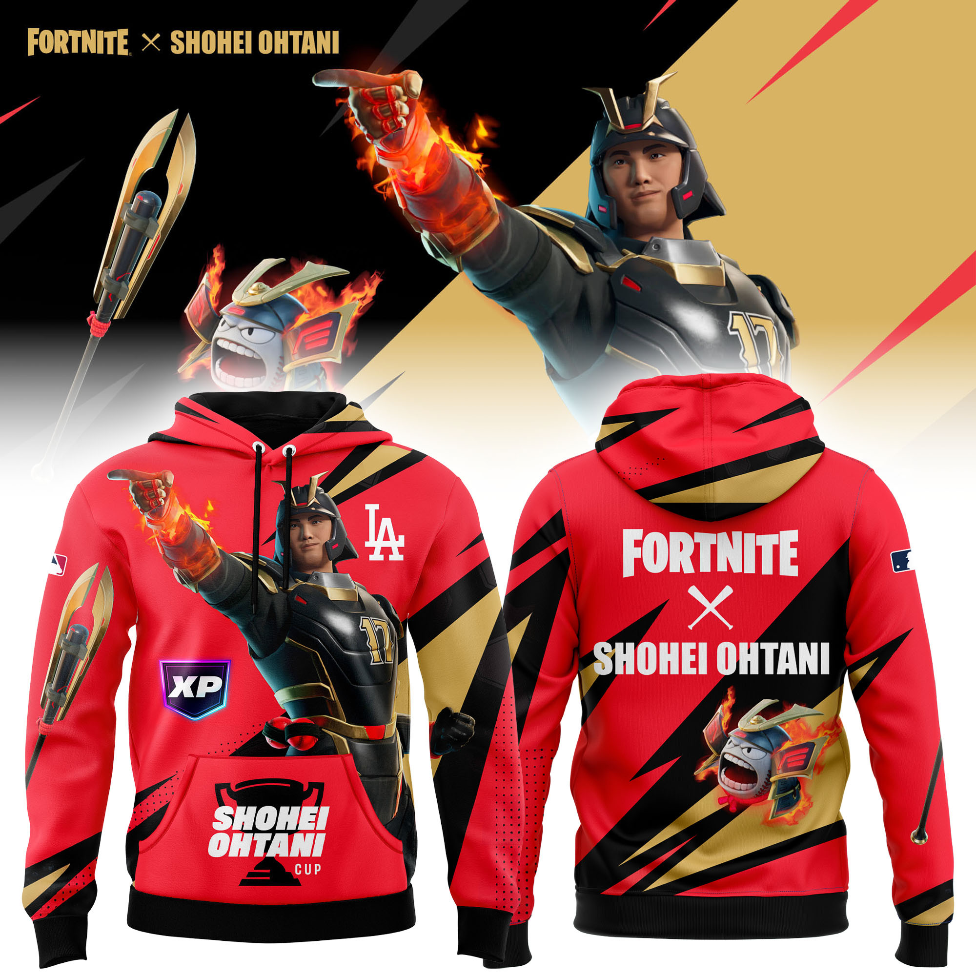 Fortnite X Shohei Ohtani Collab Hoodie Gifts For Baseball Lovers