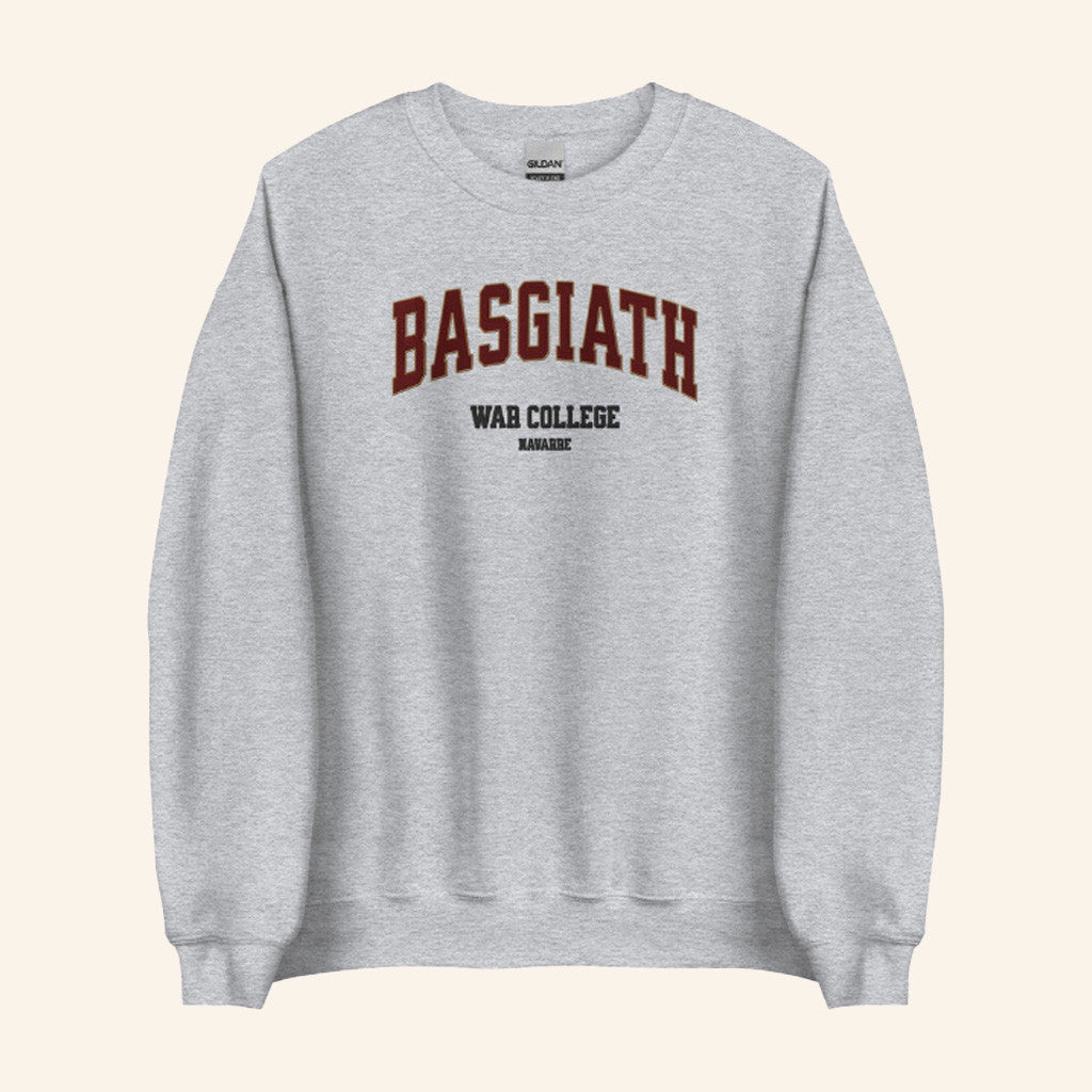 Fourth Wing Merch Basgiath War College Embroidered Sweatshirt Gifts For Him