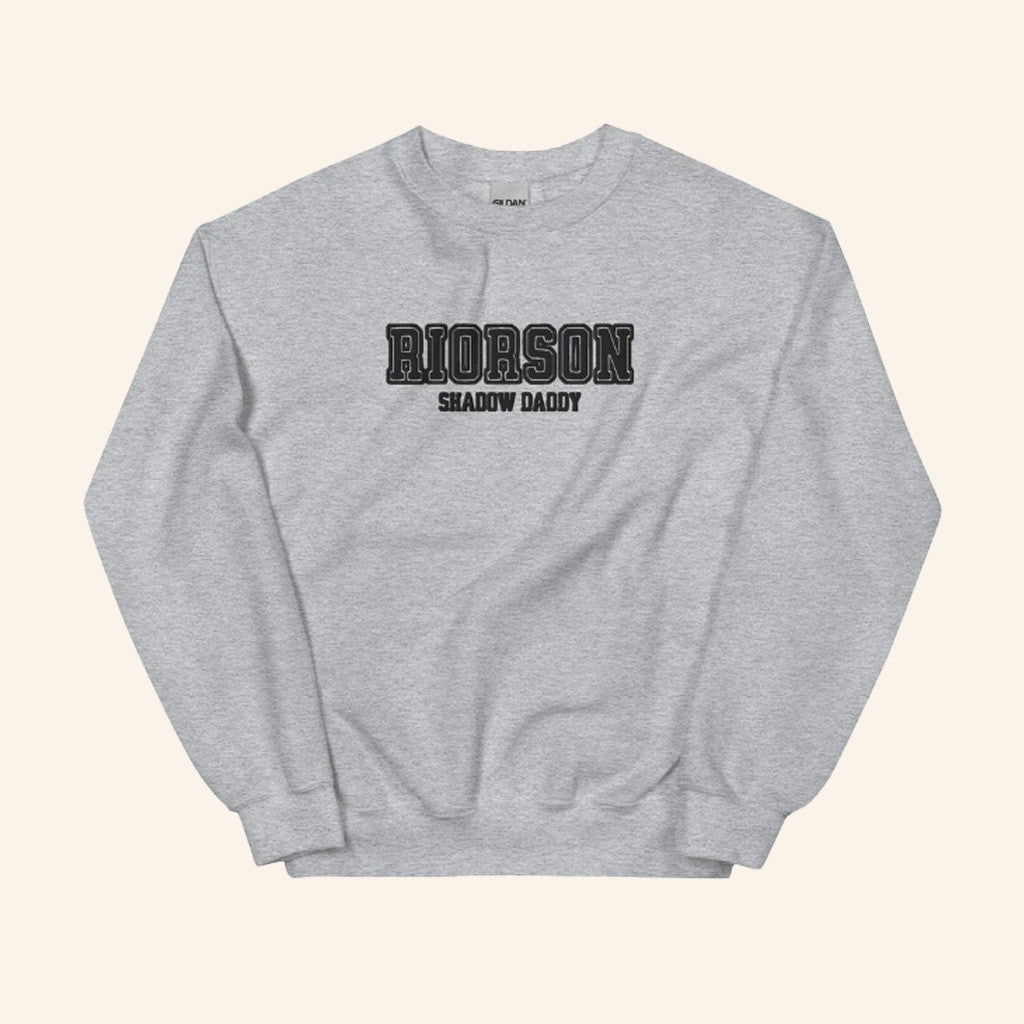 Fourth Wing Merch Riorson Shadow Daddy Embroidered Sweatshirt Present For Her