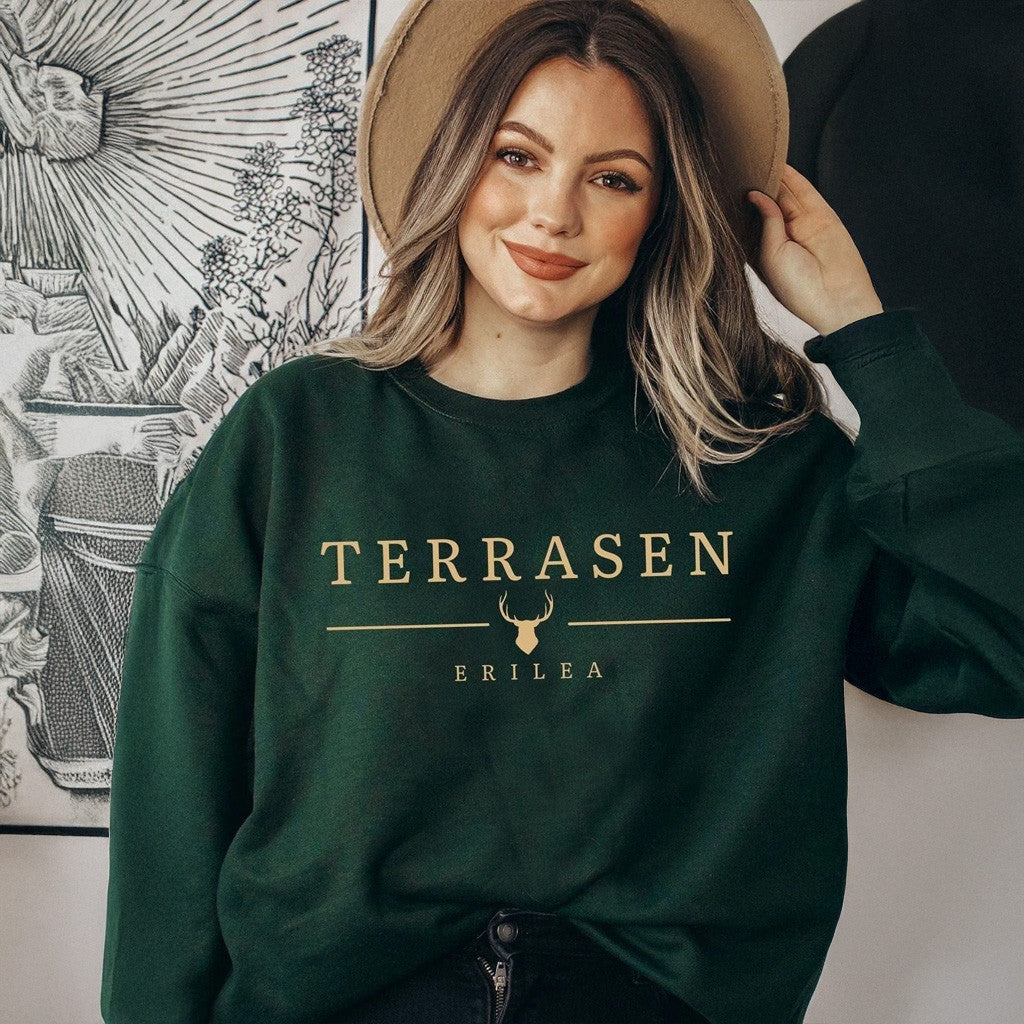 Fourth Wing Merch Terrasen Sweatshirt Present For Daughter