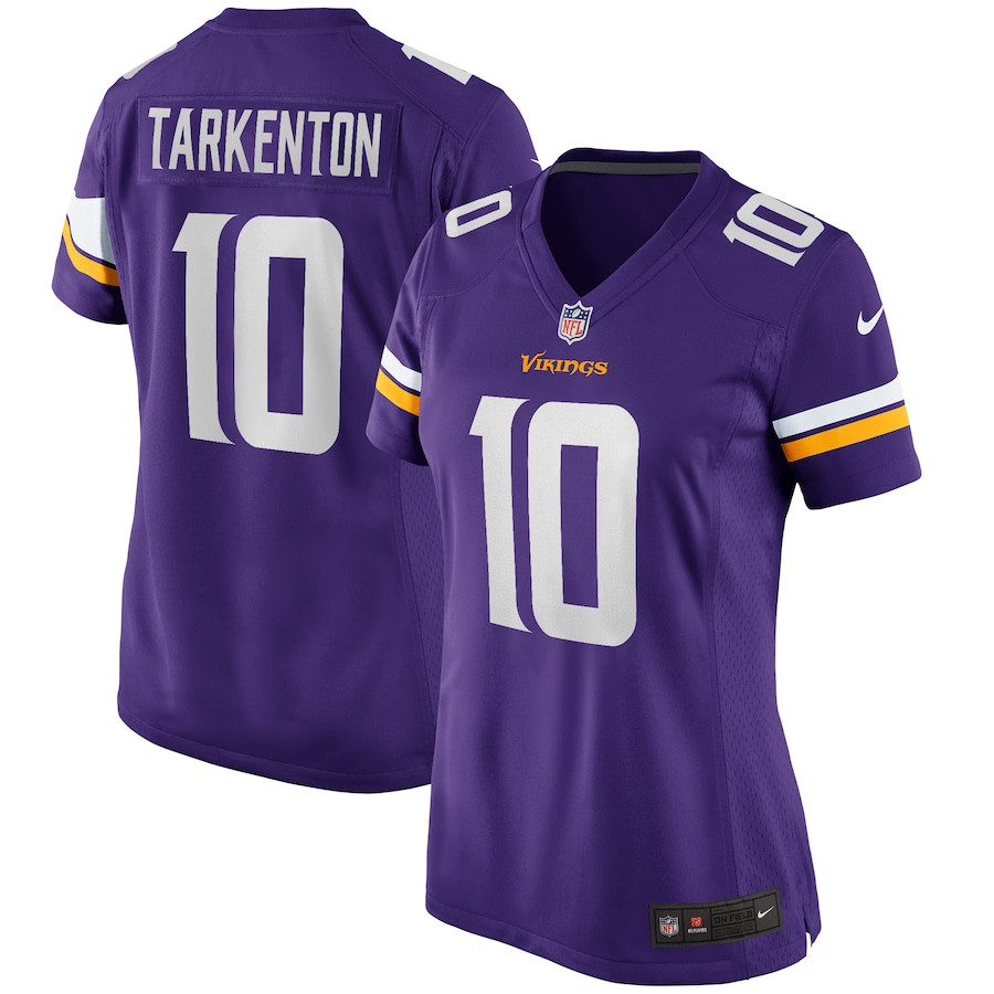 Fran Tarkenton 10 Minnesota Vikings Women Game Retired Jersey - Purple - JS909