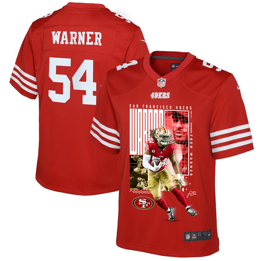 Fred Warner 54 San Francisco 49ers All-Pro Fred Game YOUTH Jersey - Scarlet - JSDV688