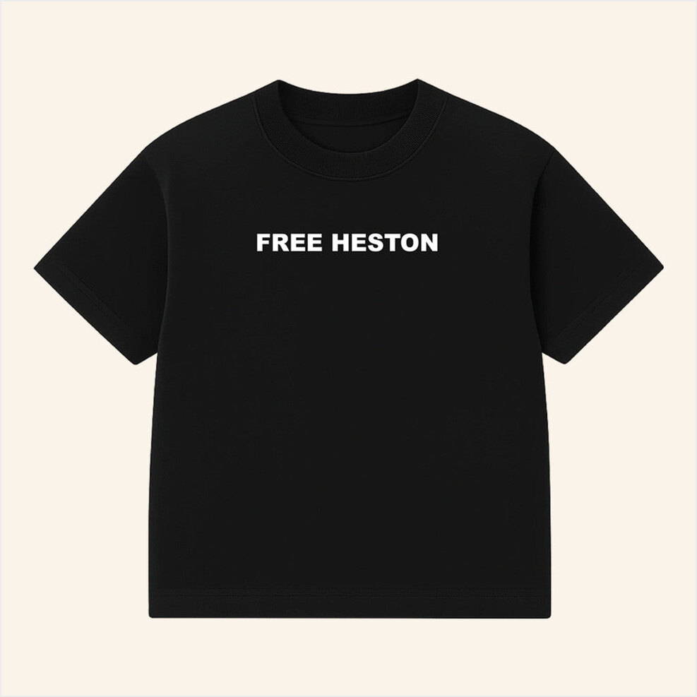 Free Heston T-Shirt Heston James Merch Black Birthday Gifts For Best Friend Christmas Presents