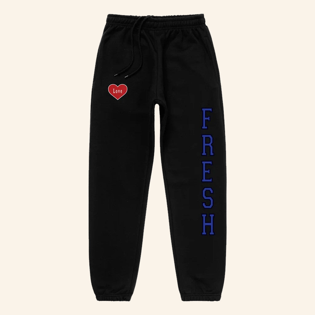 Fresh Love Merch Black Fresh Love Sweatpants Birthday Gifts For Girlfriend