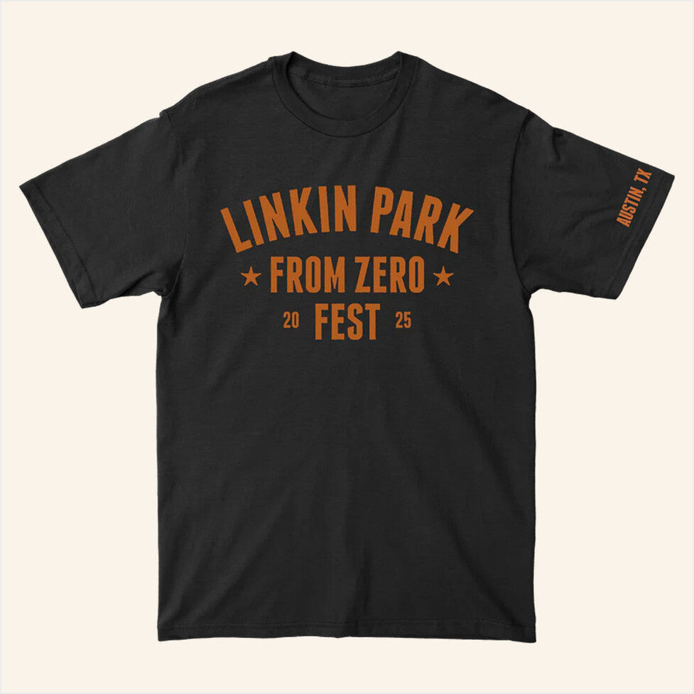 From Zero 2025 Tour LP ATX Fest 2025 Black T-Shirt Linkin Park Merch Music Lovers Gifts
