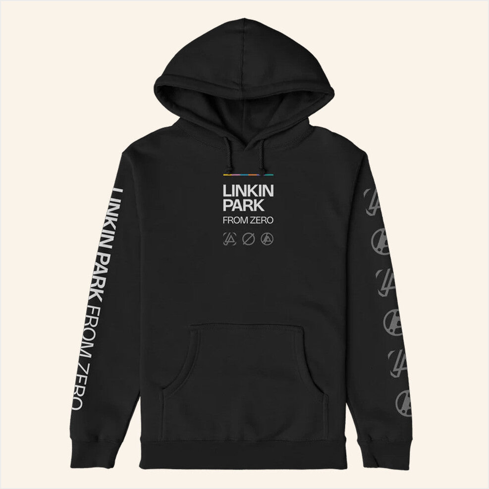 From Zero 2025 Tour Radiate Black Hoodie Linkin Park Merch Best Birthday Gifts For Fans