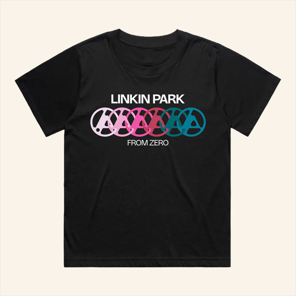 From Zero 2025 Tour Six Members Black T-Shirt Linkin Park Merch Presents For Music Lovers