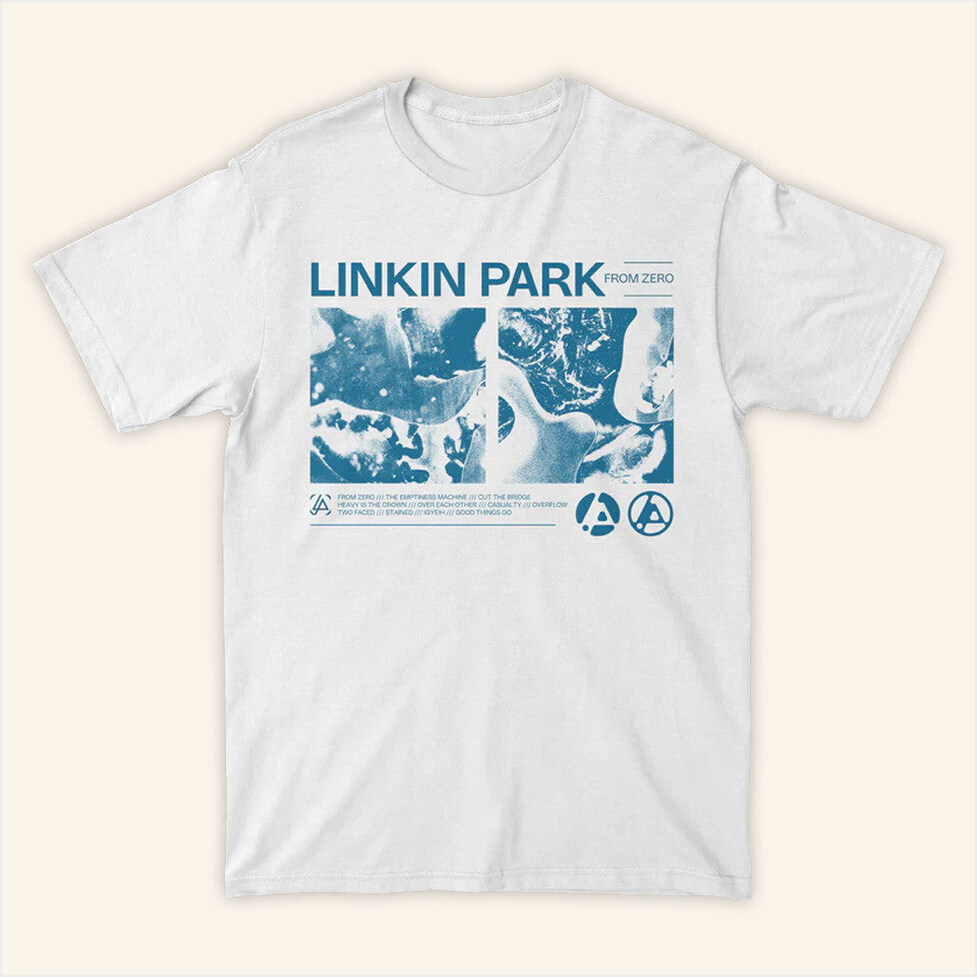 From Zero 2025 Tour Tracks White T-Shirt Linkin Park Merch Best Birthday Gifts For Music Lovers