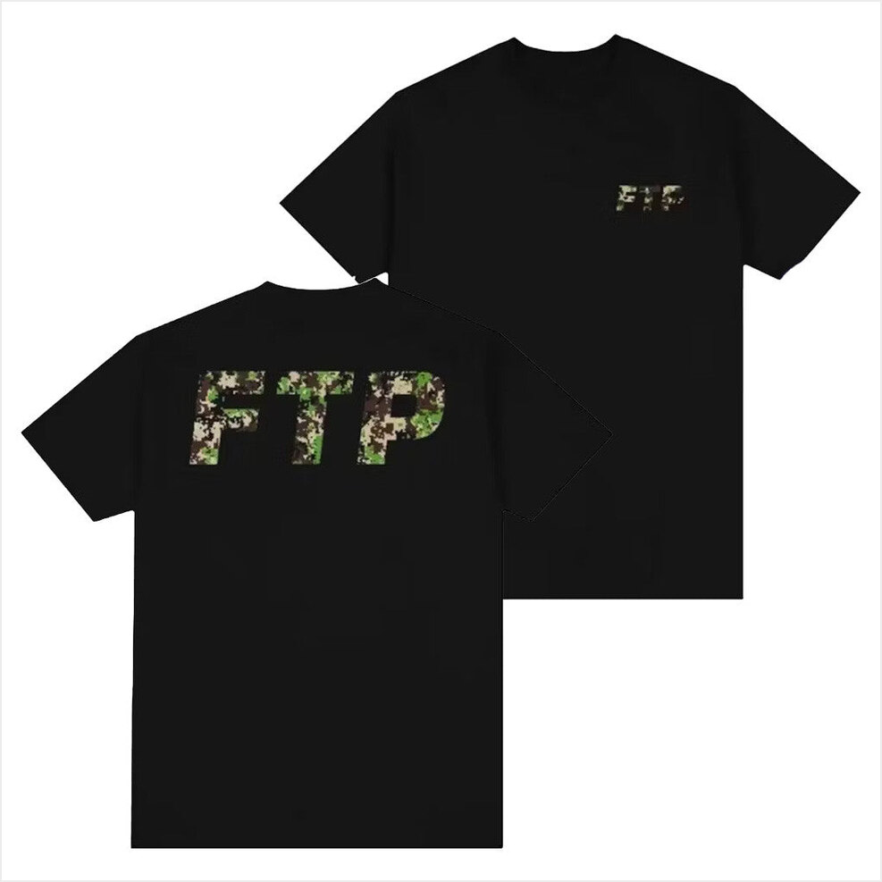 FTP Digital Camo Logo T-Shirt FTP Merch Black Best Birthday Gifts For Dad Gifts For BFF
