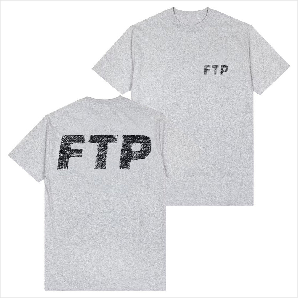 FTP Scribble Logo Grey T-Shirt FTP Merch Good Birthday Gifts For Dad BFF Gifts