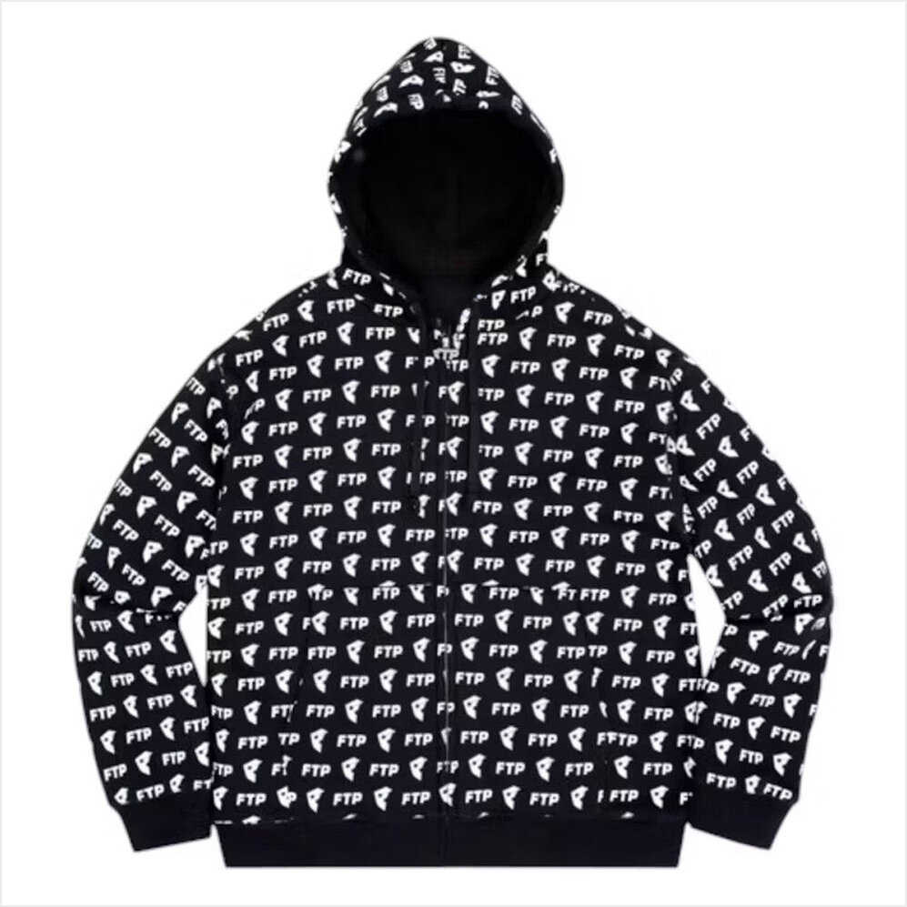 FTP x Famous Logo Zip Hoodie FTP Merch Gift Ideas For Dudes Birthday Gifts For Friends
