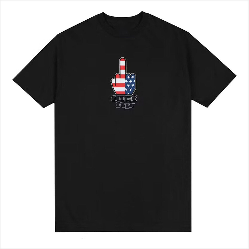 FTP x FUCT FTW Finger T-Shirt FTP Merch Black Birthday Gifts For Husband Best Friend Gifts