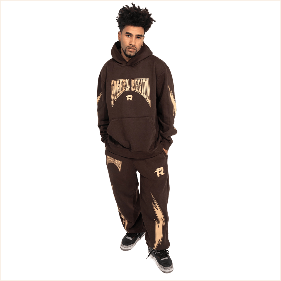 Fuerza Regida Dark Chocolate Hoodie Fuerza Regida Merch And Sweatpant Sets Gifts For Husband