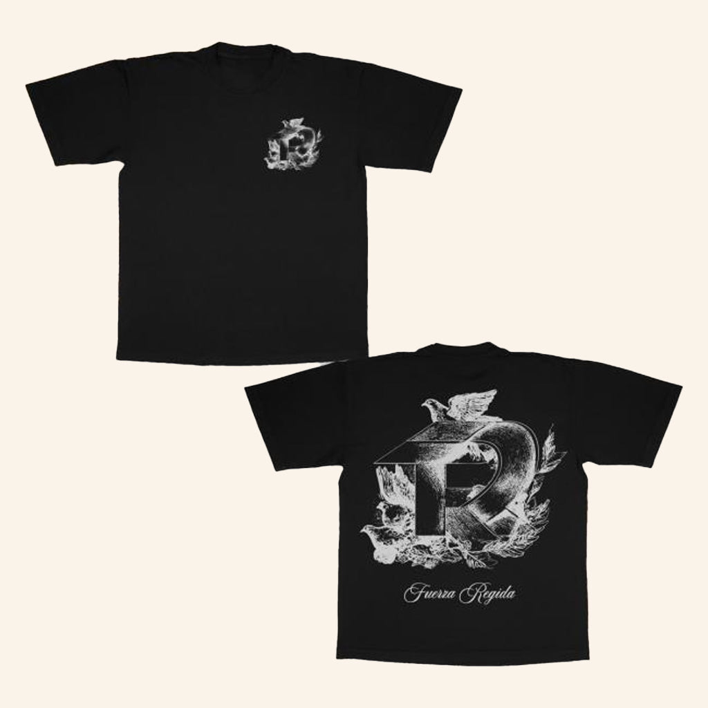 Fuerza Regida Merch Dove Black Shirt Gifts For Music Lovers