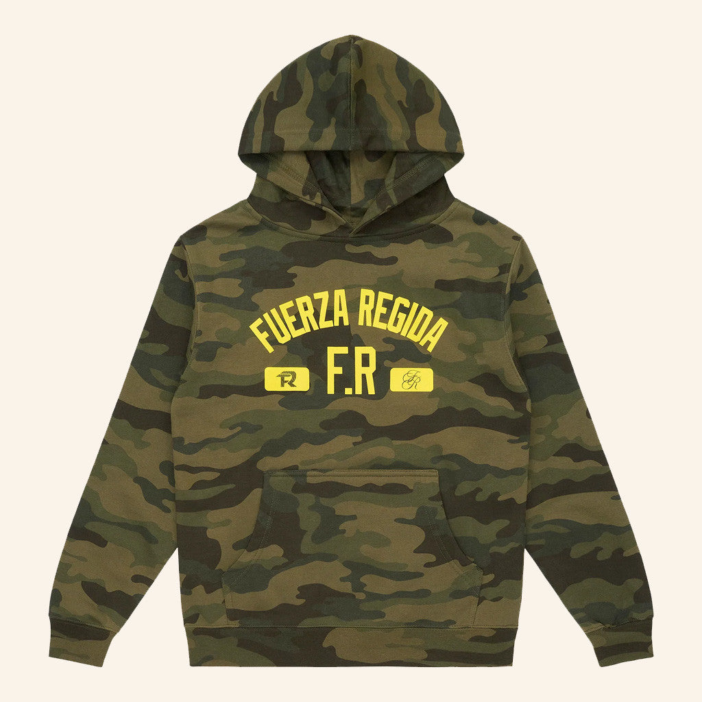 Fuerza Regida Merch FR Camo Hoodie Presents For Music Lovers