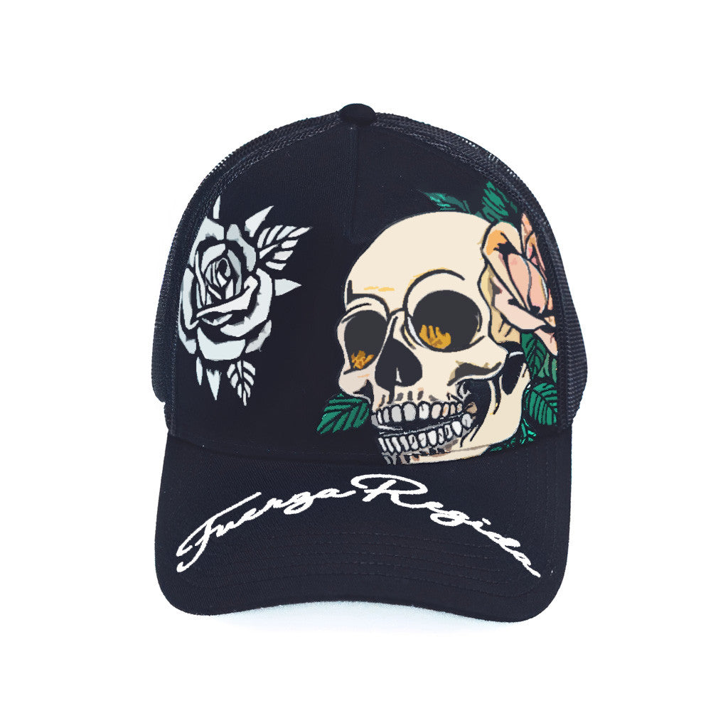 Fuerza Regida Merch Skull FR Trucker Hat Gift Ideas For Husband