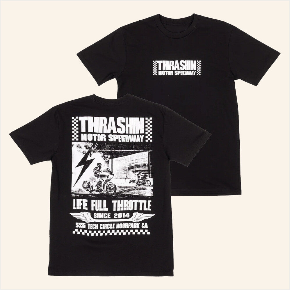 Full Throttle Black Shirt Thrashin Supply Merch Gifts For Him Birthday Gift Ideas