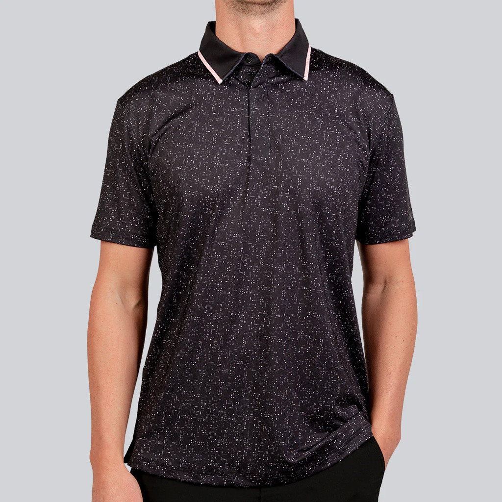 Full Wedge Golf Merch Black Digi Polo Shirt Great Gifts For Golfers