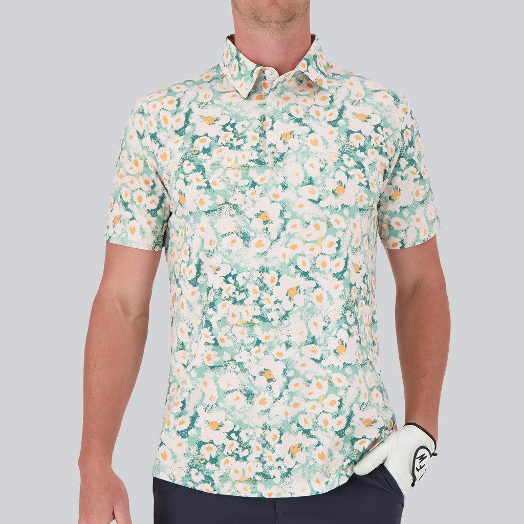 Full Wedge Golf Merch Daisy Polo Shirt Golfer Gifts For Him