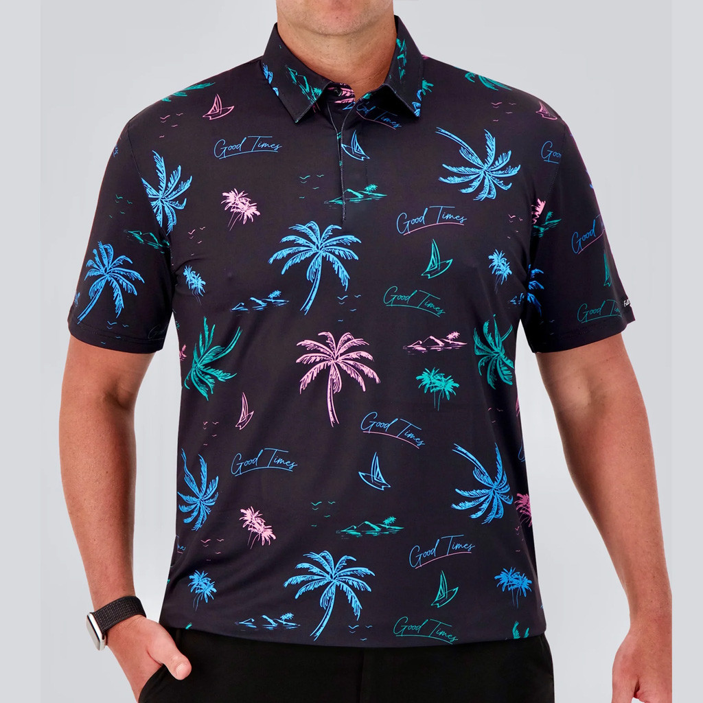 Full Wedge Golf Merch Malibu Nights Polo Shirt Best Presents For Golfers
