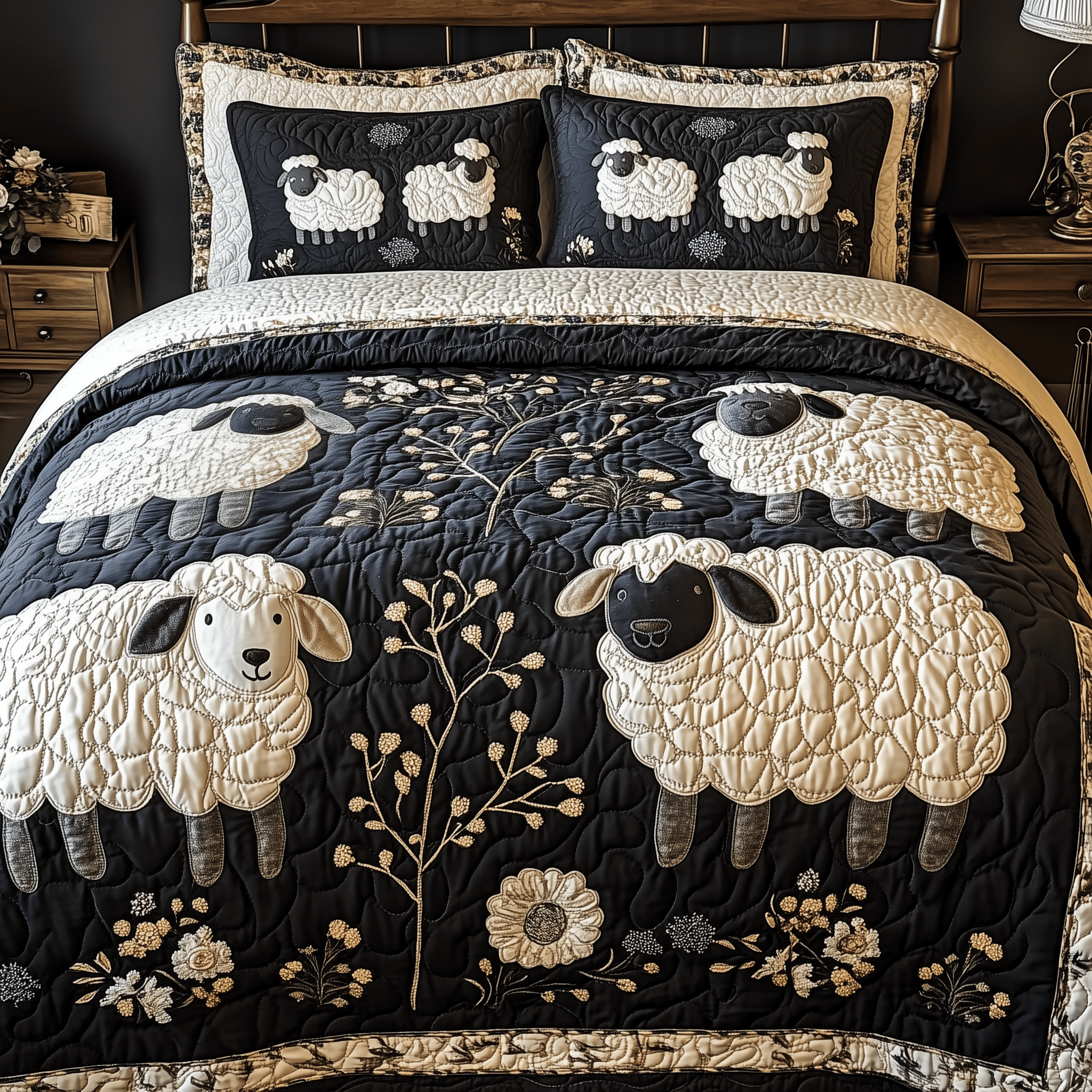 Funky Sheep Quilted Bedding Set Best Mothers Day Duvet Cover Set Gift Ideas For Grown Son