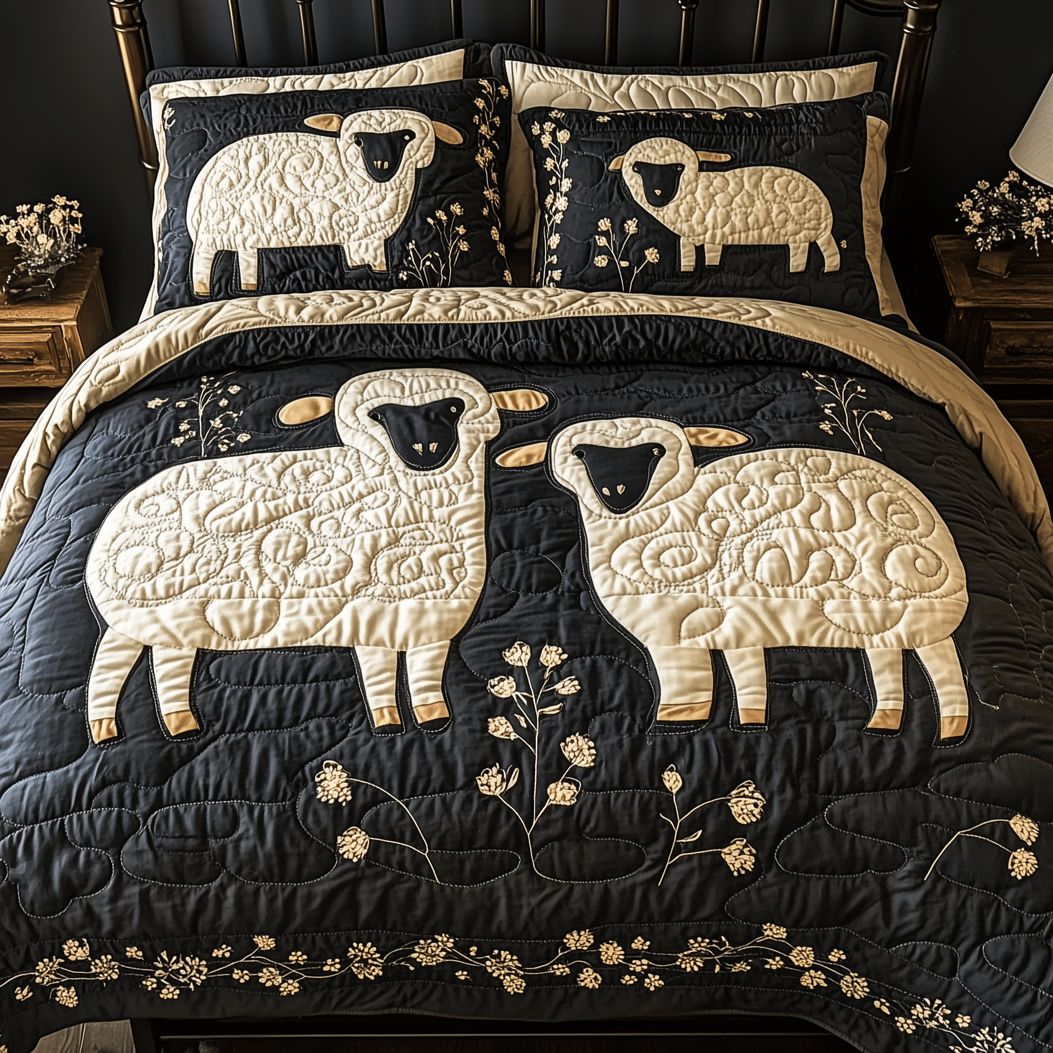 Funky Sheep Quilted Bedding Set Best Mothers Day Duvet Cover Set Gifts For Son In Laws