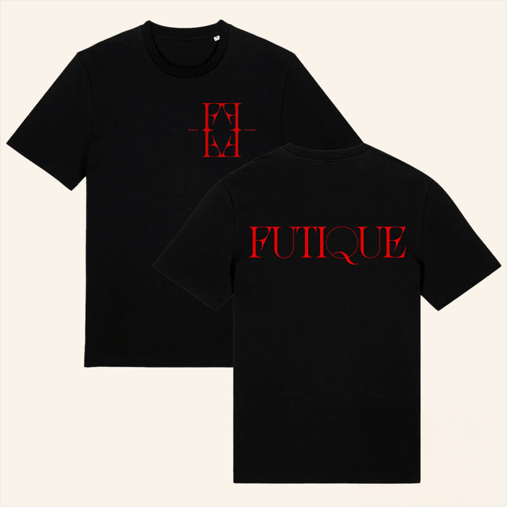 Futique Black T-Shirt Warner Music Merch Birthday Gifts For BFF Christmas Presents