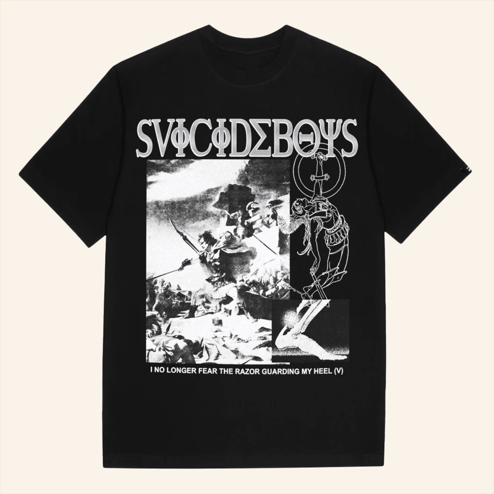 G59 Achilles Black T-Shirt Suicide Boys Merch SuicideBoys Shirt Birthday Gifts For Fans