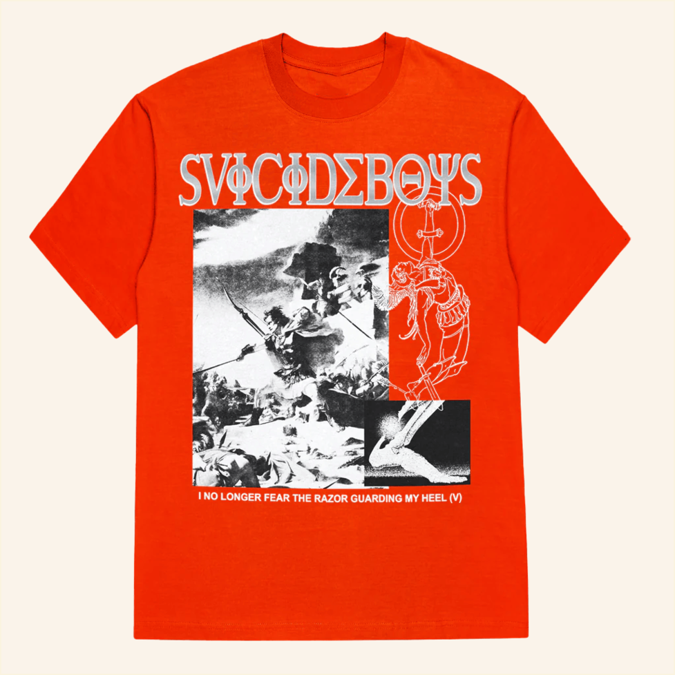 G59 Achilles Red T-Shirt Suicide Boys Merch SuicideBoys Shirt Birthday Gifts For Fans