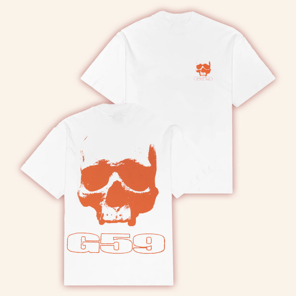 G59 Merch Skull Logo T-Shirt White Present For Husband
