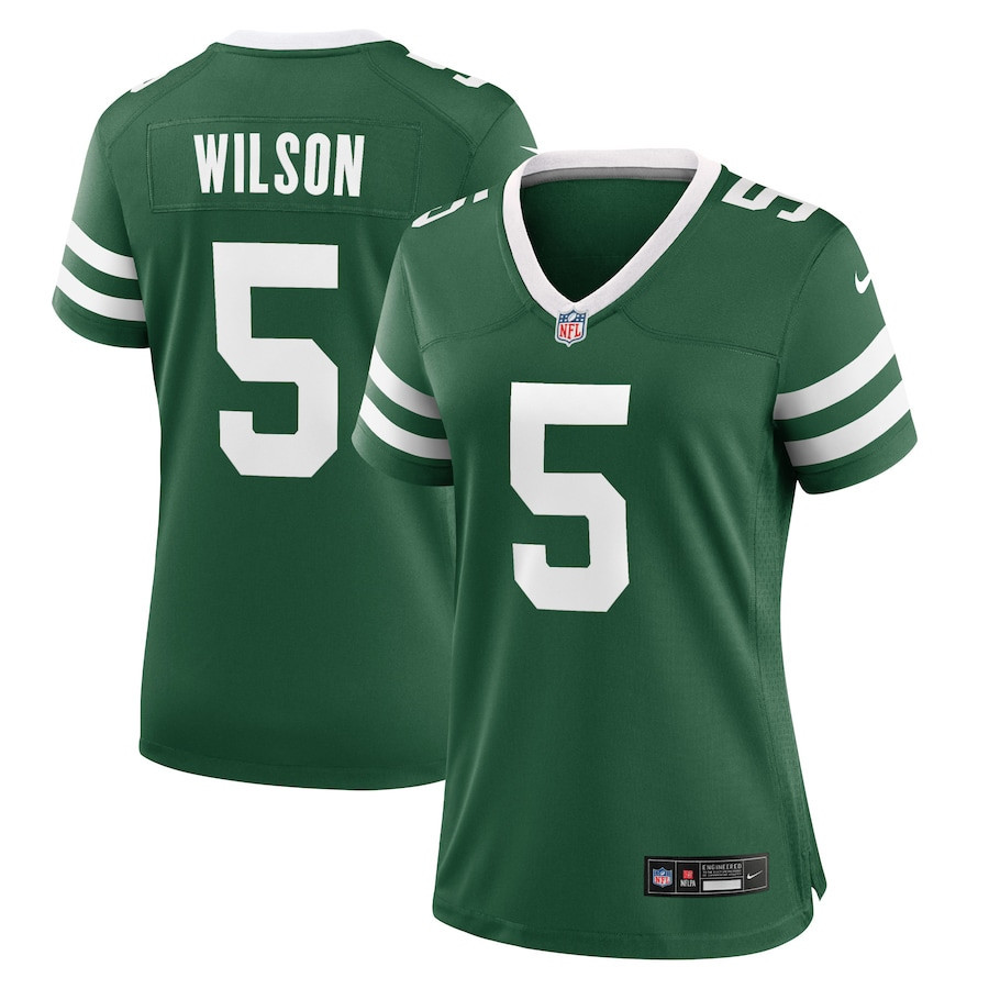 Garrett Wilson 5 New York Jets Game Jersey - Women, Green - JSDV483