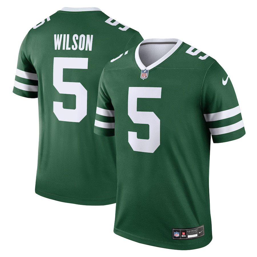 Garrett Wilson 5 New York Jets Legend Jersey - Men, Legacy Green - JSDV202