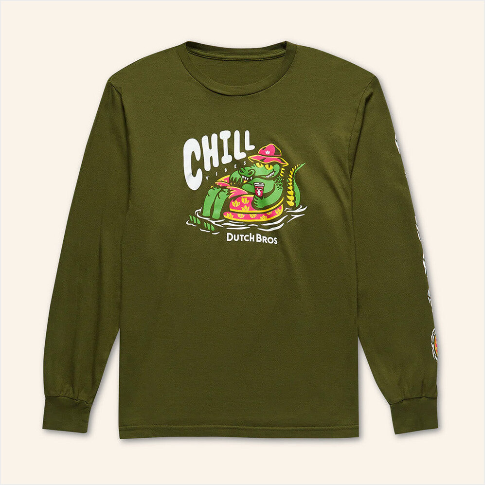 Gator Long Sleeve T-Shirt Dutch Bros Merch Best Birthday Gifts For Brother Gifts For Best Friend