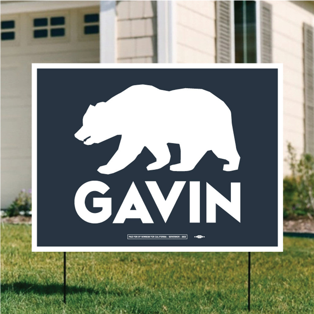 Gavin Newsom Merch Gavin Bear Yard Sign Lawn Decorations