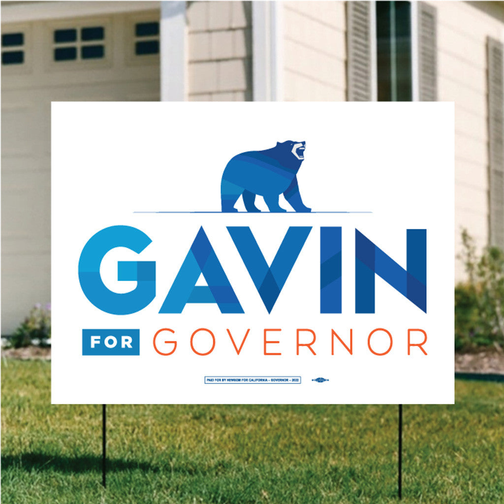 Gavin Newsom Merch Gavin For Governor Yard Sign Garden Decor