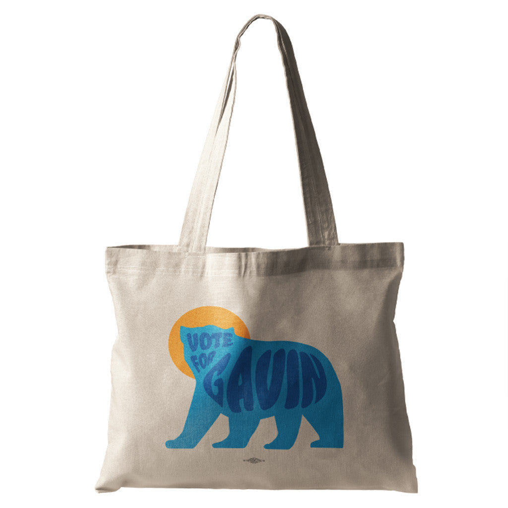 Gavin Newsom Merch Retro Bear Tote Bag Best Gifts For Wife