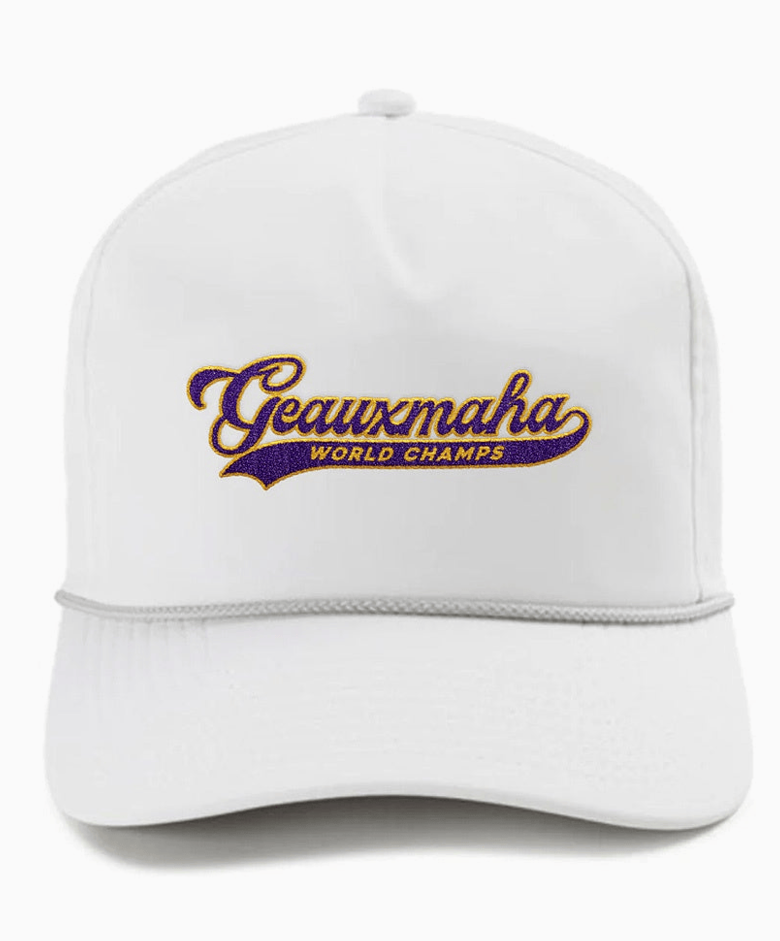 Geauxmaha Hat World Champs Theme Baseball Cap Gift Idea For Sports Loving Father Or Coach