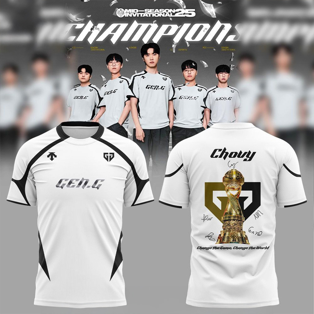 Gen G 2025 MSI Champions Chovy T-Shirt Fan Merch Best Gifts For Boyfriend