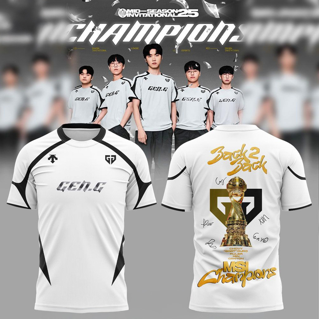 Gen G Back To Back MSI Champions T-Shirt Fan Merch Best Gifts For Him