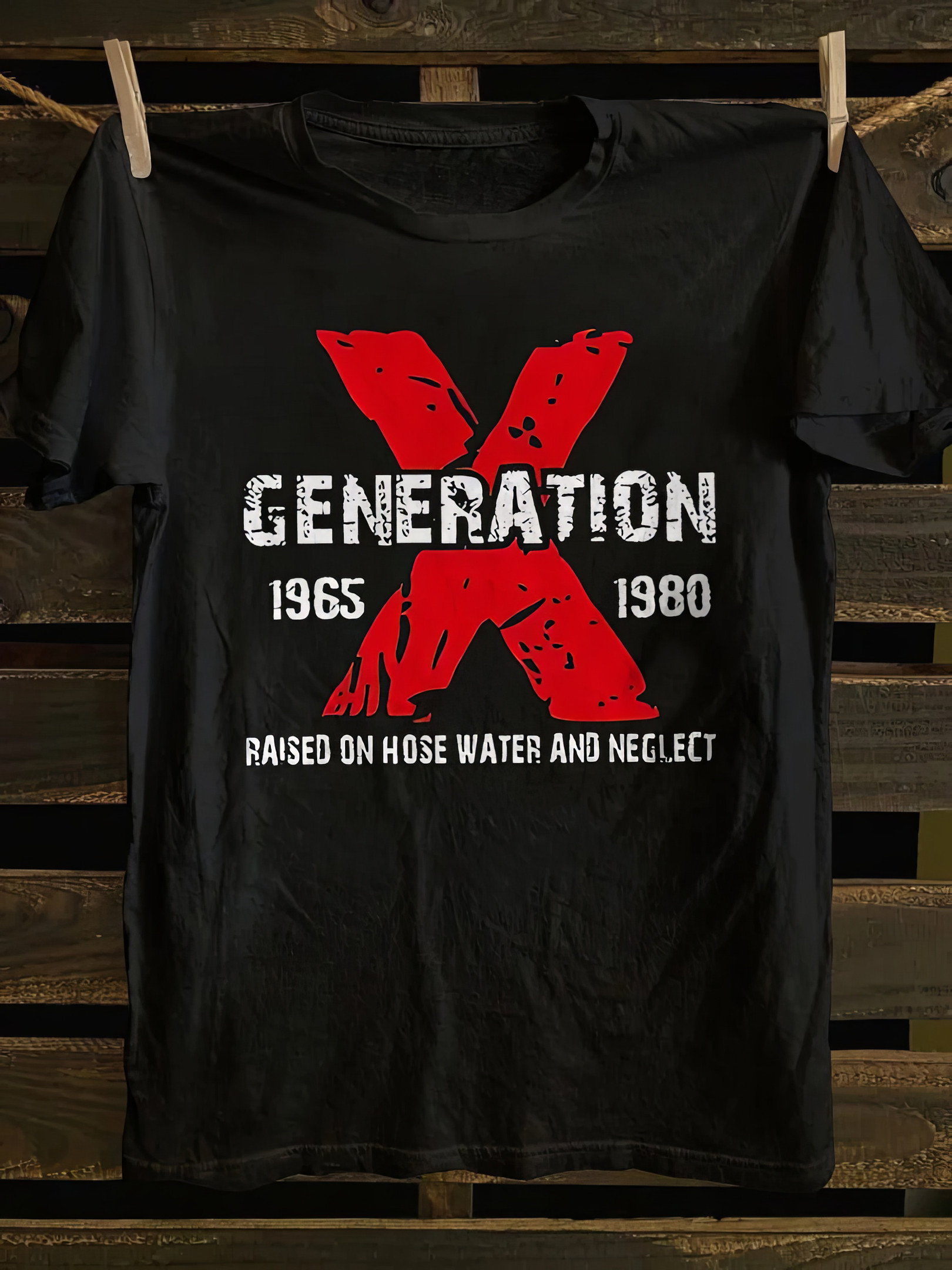 Generation Raised On Hose Water And Neglect Printed T-shirt Luxury Mother's Day Gifts