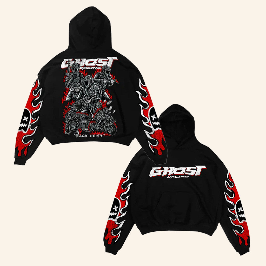 Ghost Racing Merch Bank Heist Black Hoodie Best Gifts For Husband