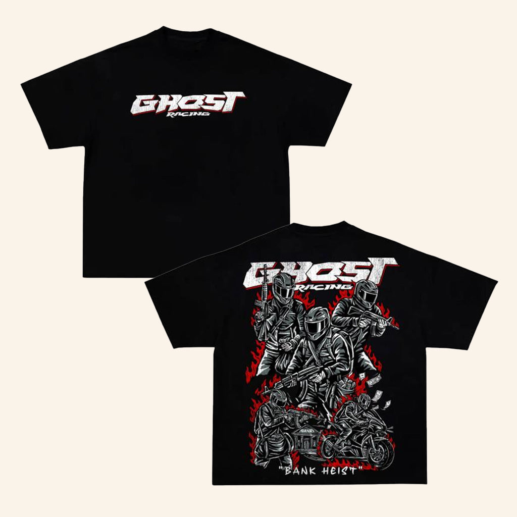 Ghost Racing Merch Bank Heist Black Shirt Best Gifts For Husband
