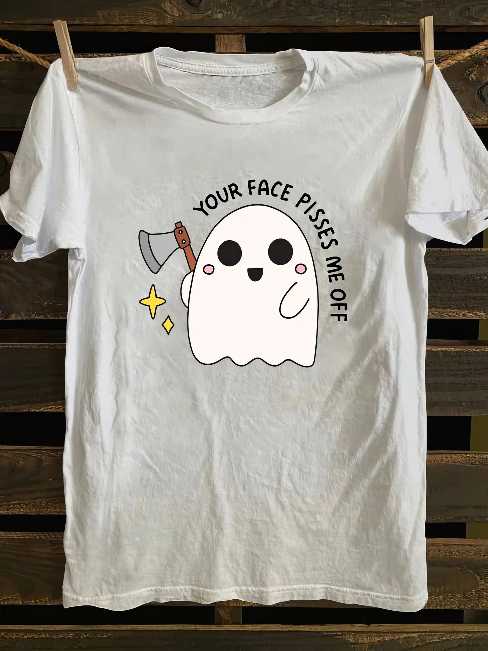 Ghost Your Face Pisses Me Off T-shirt Cute Halloween Shirts Gifts For Son