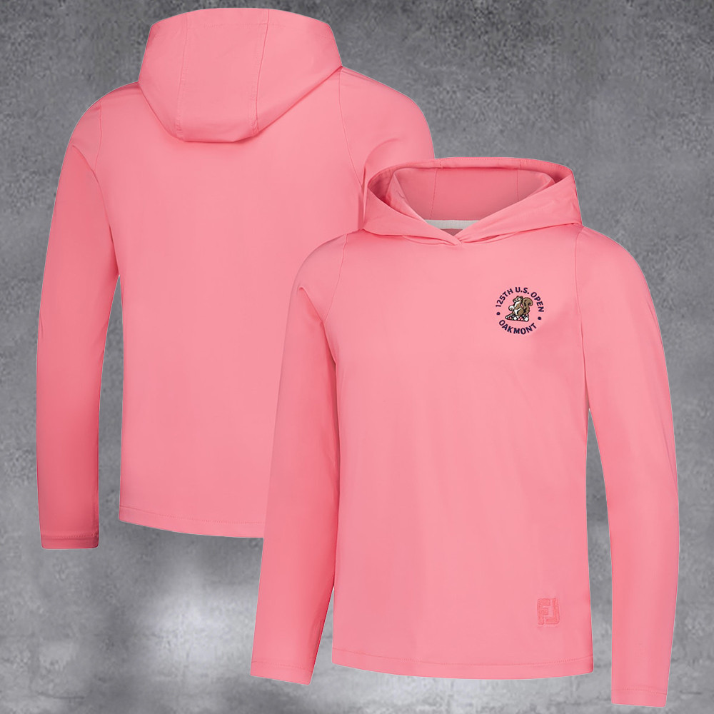 Girls 2025 U.S. Open Footjoy Pink Sun Protection Pullover Hoodie Good Gifts For Her