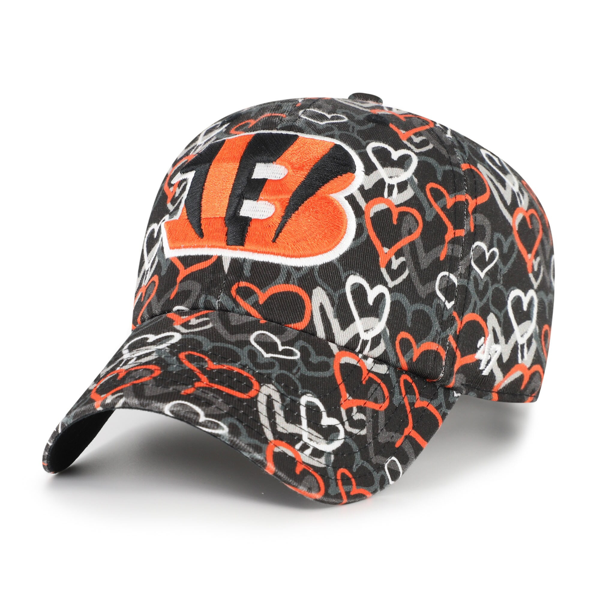 Girls Preschool 47 Black Cincinnati Bengals Mural Embroidered Hat Gifts For Her