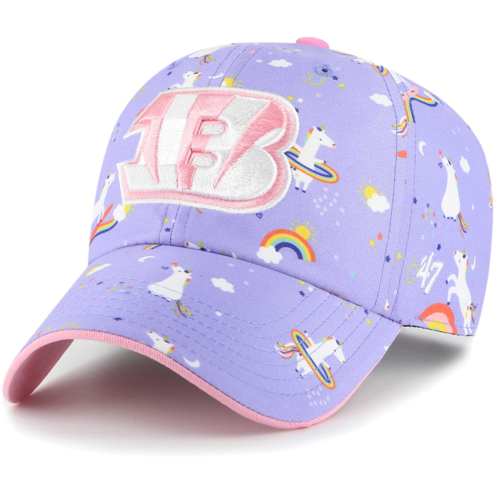 Girls Preschool 47 Lavender Cincinnati Bengals Unicorn Embroidered Hat Gifts For Wife
