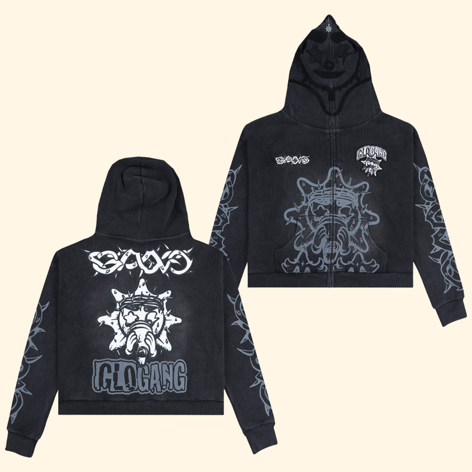 Glo Gang Hoodie Glo Gang Black Full Zip Hoodie Stepdad Birthday Gifts For Father's Day