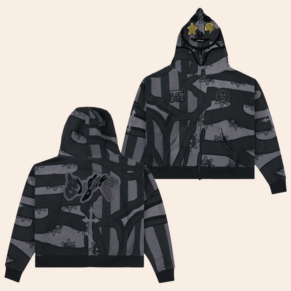 Glo Gang Hoodie Glo Gang Glory Boy Flag Full Zip Hoodie Good Fathers Day Birthday Gifts